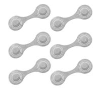 LOORGVEL 6pcs Magnetic Reflective Clips for Clothes Dog Harness Backpack Safety Visibility Outdoor PVC Durable White