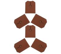 LOORGVEL 6pcs Men’s Head Protective Covers Pu Leather Brown Storage Case Travel Safety Sleeve for Home and Travel Beard Trimmer Accessories