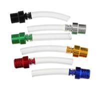 LOORGVEL 6pcs Motorcycle Gas Fuel Caps with Aluminum Vent Hose for Atv Tank Pressure-regulating Vent Caps Rubber Aluminum Material Multi-color for Off-road Bikes