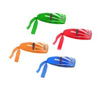 LOORGVEL 6pcs Ninja Karate Headbands Japanese Style Pirate Bandanas for Role Play Costume Parties Comfortable Long Wear