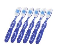 LOORGVEL 6Pcs Soft Bristle Prison Toothbrush with Large Short Handles for Safety Use Handheld Mini Design Suitable for Institutional Hygiene and Personal Care