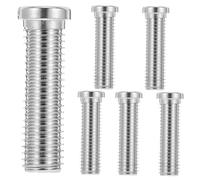 LOORGVEL 6pcs Stainless Steel Strainer Screw Plug Threaded Fastening Accessories for Kitchen Sink Basket Waste Drain Basket Installation with Slotted Head