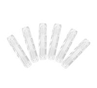 LOORGVEL 6Pcs Transparent Lip Gloss Tubes Empty Refillable Lip Balm Containers Abs Material Compact DIY Lipstick Bottles for Easy Identification and Portable Use