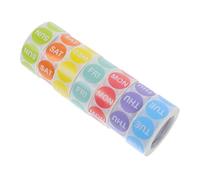 LOORGVEL 7 Rolls Weekday Label Stickers Adhesive Dot Management Labels for Food Storage Calendar Notebook and Container Organization Easy Read Design