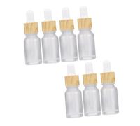 LOORGVEL 7pcs Frosted Glass Essential Oil Bottles with Precision Droppers for Perfume Aromatherapy Travel and Cosmetic Liquid Dispensing Airtight Storage Vials