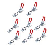 LOORGVEL 8 Pcs Heavy Duty Adjustable Iron Toggle Latch Clamps for Doors Cabinets Tool Boxes Quick Release Lever Clamps Durable Pull Latches for Smoker Hatches and Fixtures
