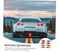 LOORGVEL 8Pcs Car Flame Stickers Reflective Eagle Lion Wolf Cheetah Decals Self-Adhesive Vehicle Body Decoration for All Cars