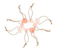 LOORGVEL 8pcs Deer Goat Mineral Salt Lick Blocks Pink Salt with Hanging Rope Provides Essential Minerals Enhances Feeding Efficiency Suitable for Indoor and Outdoor Grazing