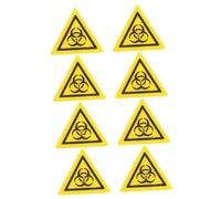 LOORGVEL 8pcs Laboratory Warning Stickers Biological Risk Decals Material Safety Caution Labels for Infection Prevention and Risk Warning in Labs