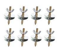 LOORGVEL 8pcs M6x50mm Bird Cage Screws Kit with Flat Washers, Hamster and Chinchilla Springboard Fixing Parts, Pet Cage Accessories for Breeding Boxes and Perch Mounting