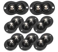 LOORGVEL 8pcs Mini Swivel Adhesive Caster Wheels for Storage Boxes Small Rolling Wheels Self-stick Moving Casters for Furniture and Trash Bins