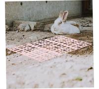 LOORGVEL 8Pcs Pet Cage Floor Mats with Drainage Anti-skid Splicing Pads for Rabbit Guinea Pig Cat Puppy Cages Wear-resistant Foot Resting Cushions