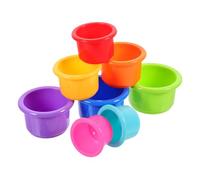 LOORGVEL 8pcs Rabbit Food Storage Cups Nesting for Bunnies Outdoor Indoor Play Treat Holder Stacking Cups for Pet Foraging and Activity