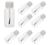 LOORGVEL 8pcs Refillable Manicure Bottles with Brush 20ml Pet Cylinder Nail Gels Bottle High-class Style Easy to Carry Light Weight for Travel Grooming on The Go