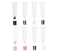 LOORGVEL 8pcs Reusable Lip Gloss Holders 15ml Plastic Empty Lipstick Bottles with Assorted Colours Lightweight Design for Everyday Makeup Session and Travel