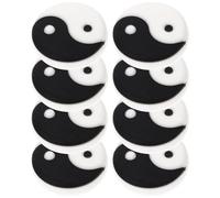 LOORGVEL 8Pcs Silicone Tennis Racket Dampeners Vibration Absorbers Shock Reducing Tai Chi Design for Stability and Arm Comfort