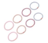 LOORGVEL 8PCS Soft Stretchy Hair Ties for Women Durable Elastic Ponytail Holders with Gentle Hold No Damage Hair Bands for Daily Styling and Travel Use