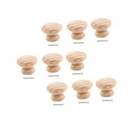 LOORGVEL 9pcs Solid Wood Drawer Pull Handles Vintage Nordic Style Cabinet Knobs for Cupboards Furniture Accessories Easy Installation Wood Color