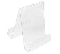 LOORGVEL Acrylic Book Rack Double-Sided Desktop Book Holder Large A5 Album and Postcard Display Stand for Office and Library Bookshelf Organizer