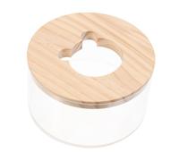 LOORGVEL Acrylic Hamster Sand Bath Container with Cover for Small Pets Easy-clean Sand Bath Box for Hamsters Chinchillas Convenient Pet Shower and Bathing Accessory