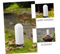 LOORGVEL Acrylic Lamp Shade for Outdoor Pathway Lights Plastic Cylinder Globe Cover with Design UV Resistant Protective Cover for Garden Fence Lamp Post Gate Post Lighting