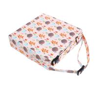 LOORGVEL Adorable Cartoon Pattern Heightening Chair Cushion for Babies and Children with Removable Polyester Cover, Easy to Clean, and Secure Dual Strap Design for Practical Use