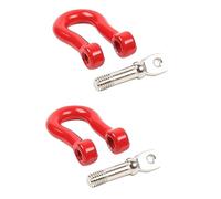 LOORGVEL Alloy Car Tow Hook Ring Adjustable Racing Style Towing Hooks for Truck and Car Easy Install Red U Shaped Towing Decoration Heavy Duty Vehicle Accessories