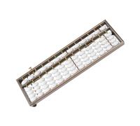LOORGVEL Aluminum Alloy Digits Rods Abacus Educational Brain Developing for Students Accountants Mental Arithmetic Learning Tool Silver