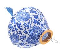 LOORGVEL Antique Style Hanging Chinese Lantern Decorative Mid-Autumn Festival Cloth Lantern for Garden Patio Porch Outdoor Vintage Floral Pattern