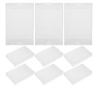 LOORGVEL Audio Cassette Storage Cases 10Pcs PVC Tape Protective Sleeves Dust and Moisture Resistant Organizer Boxes for Home and Travel 30 Micron Plastic