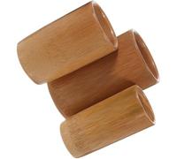 LOORGVEL Bamboo Cupping Therapy Tool 3pcs Set Medium Large Extra-Large Carbonized Bamboo Cups Reusable Household Cupping Accessory for Foot Spa and Body Massage