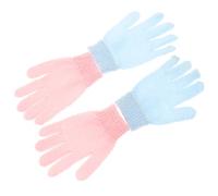 LOORGVEL Bath Glove Exfoliating and Bath Glove Scrubber 2 Pairs Thickened Double-sided for Adults Deep Cleansing Dead Skin Removal Spa Bathing Accessories