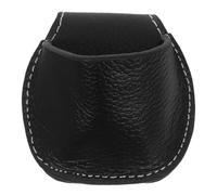 LOORGVEL Billiard Cue Chalk Holder Portable PU Clip Chalk Bag Black Pool Accessories for Snooker Players on the Go