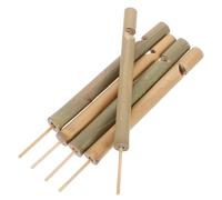 LOORGVEL Bird Call Flute Bamboo Whistle Set 5pcs Realistic Bird Caller Musical Instrument for Outdoor Adventures Gardening and Farming Use