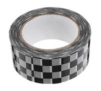 LOORGVEL Black and White Checkered Packaging Tape Bopp Strong Adhesive Sealing Tape for Boxes and Parcels High Tack for Home Commercial and Industrial Use