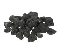 LOORGVEL Black Volcanic Rock Aquarium Decoration, 2-3cm Natural Spar Aromatherapy Stones, 500g Pack for Fish Tank Landscaping and Planter Adornment