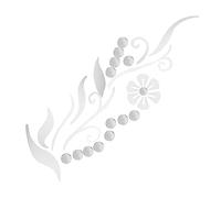 LOORGVEL Blue Flower Acrylic Mirror Wall Sticker DIY Floral Home Decor Decal for Living Bedroom Smooth Surfaces Removable Decorative Mural
