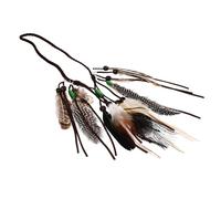 LOORGVEL Bohemian Peacock Hair Decor Headband with Long Soft Tassels Vintage Style Headdress for Women Festival Wedding Accessories