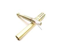 LOORGVEL Brass Moxa Roller Stick for Body Massage and Circulation Improvement Portable Handheld Moxibustion Burner Gold Tone Moxa Heating Device for Balance and Skin Regeneration