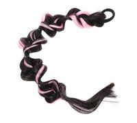 LOORGVEL Bubble Braided Ponytail Hair Extensions with Elastic Tie Colored Faux Braiding Hairpiece for Women and Stable Fit Comfortable Wear for Daily Party Wedding and Cosplay Styles