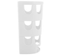 LOORGVEL Bunny Rack Plastic Food Container for Rabbits and Chinchillas Anti-Pickpocketing Hay Basket Design White Compact 4.84X3.94X7.87 Inch