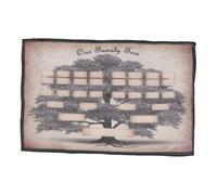 LOORGVEL Canvas Family Tree Chart Blank Fillable Genealogy Recorded Graph for Home Wall Decor Handwriting Ancestry Poster to Personalize Family History and Generational Tree Art
