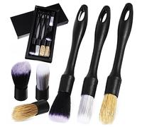 LOORGVEL Car Detailing Brush Kit Set with Replacement Heads Portable Auto Interior Cleaning Tools for Dashboard Air Vents Seats and Console Surfaces Durable and Convenient Car Cleaning