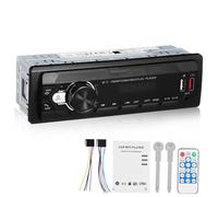 LOORGVEL Car Stereo Player with USB Card Support Built Amplifier for Clear Sound Easy One-touch Control Radio Receiver Compatible with Cars and Trucks Remote Included