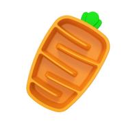 LOORGVEL Carrot Shaped Slow Feeder Dog Bowl Small Orange Puppy Train Bowl for Healthy Eating Slows Down Gulping Prevents Bloat Easy to Clean Pet Feeding Supply
