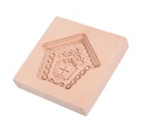 LOORGVEL Carved Beech Wood Christmas Cookie Mold DIY Embossing Press for Holiday Baking Easy to Use Wooden Biscuit Stamp for Novice Bakers and Festive Treats