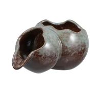 LOORGVEL Ceramic Jar Fountain with Recirculating Water System Cascading Indoor Tabletop Spitter for Fish Tanks and Garden Decor Elegant Traditional Ceramic Waterfall Feature