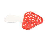 LOORGVEL Ceramic Spoon Rest for Kitchen and Dining Table Mushroom Shaped Utensil Holder Heat and Damage Resistant Multipurpose Spoon Holder Tray for Stove Top and Buffet Table Kitchen