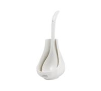 LOORGVEL Ceramic Spoon with Storage Holder Kitchen Food Serving Spoon Rack for Home Practical Ladle Stand with Unique Design and Use Tableware Organizer in White