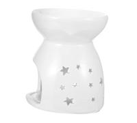 LOORGVEL Ceramic Tealight Candle Holder Aromatherapy Oil Burner for Essential Oils and Wax Melts Small Hollow Design with Smooth Surface Multi-use Home Decor Vase and Storage Jar